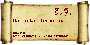 Baszista Florentina névjegykártya